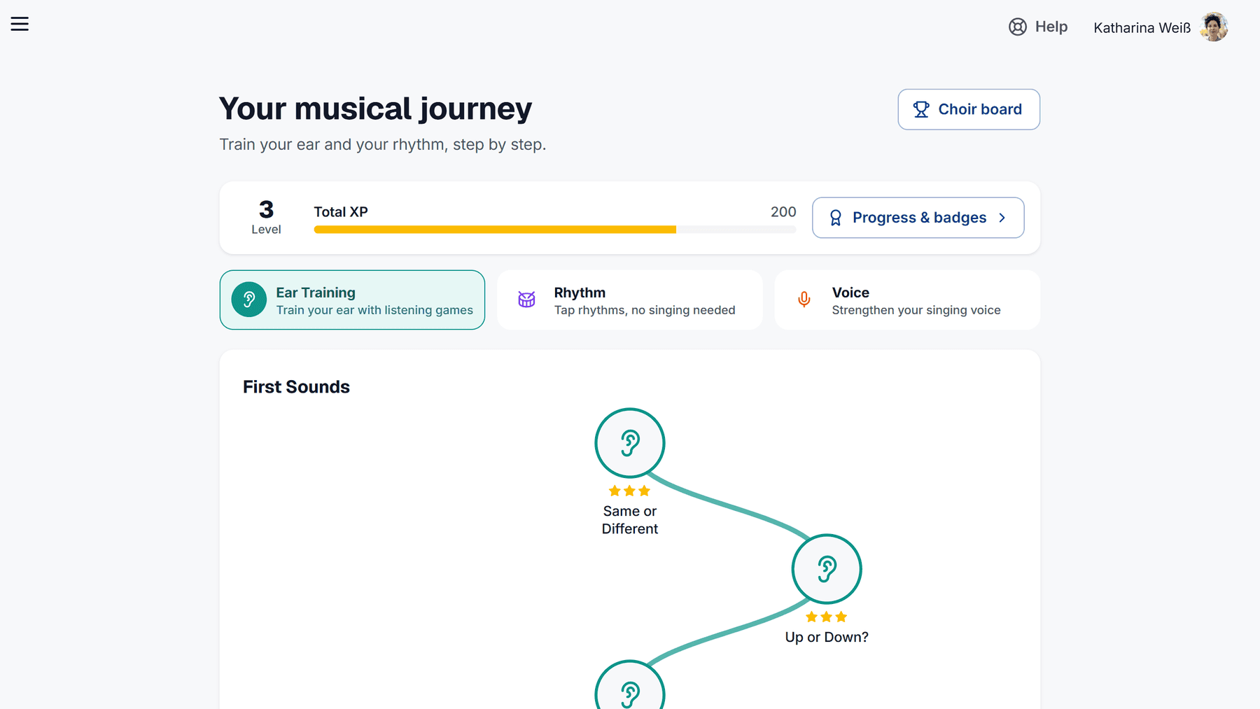 Learning Path for Ear, Rhythm and Voice