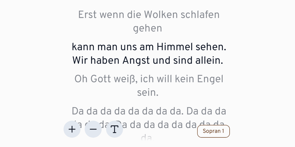 Singe mit zu Live-Liedtexten und Noten