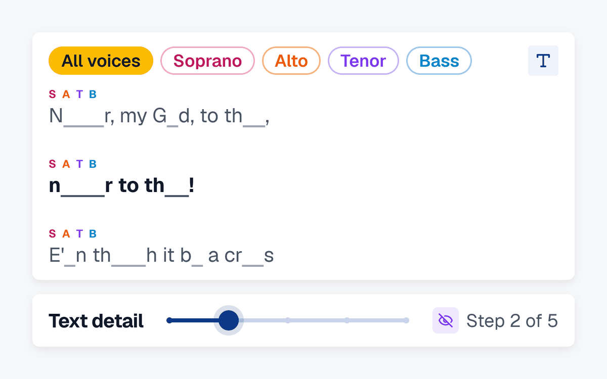 Lyrics Learning Mode