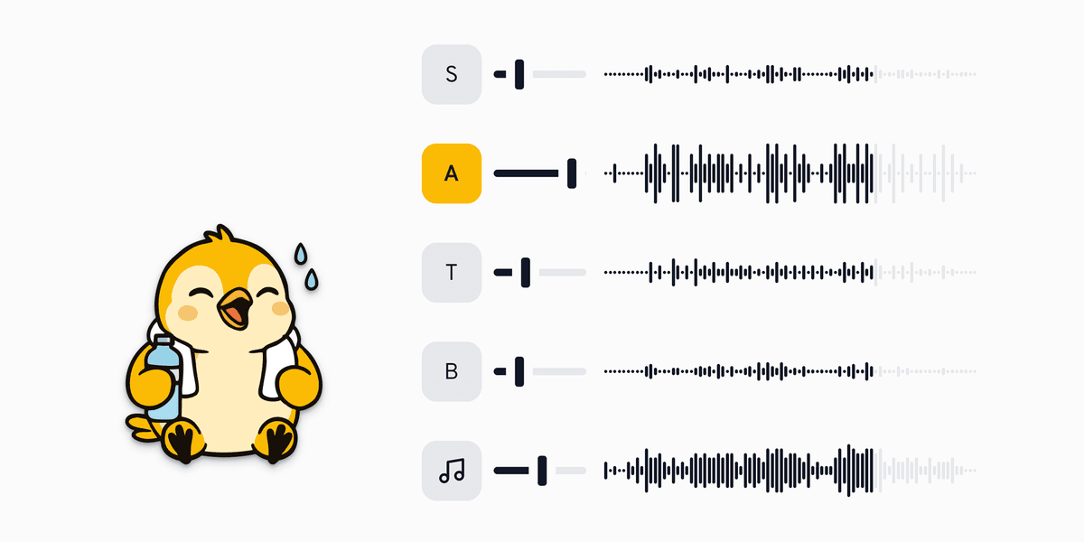 Deine Stimme im Vordergrund: Volle Mixer-Kontrolle