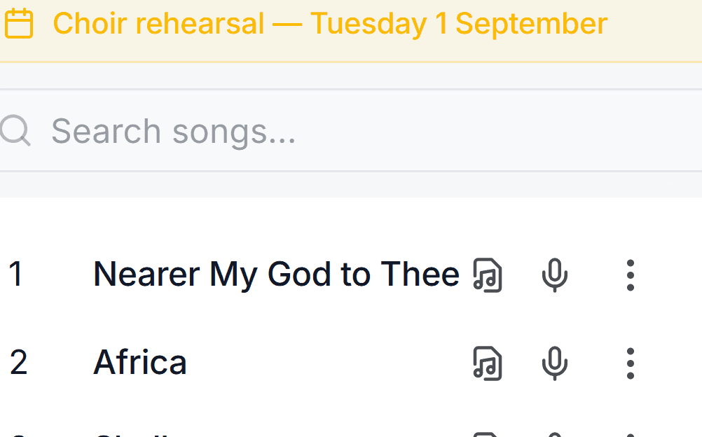 Playlists & Setlists