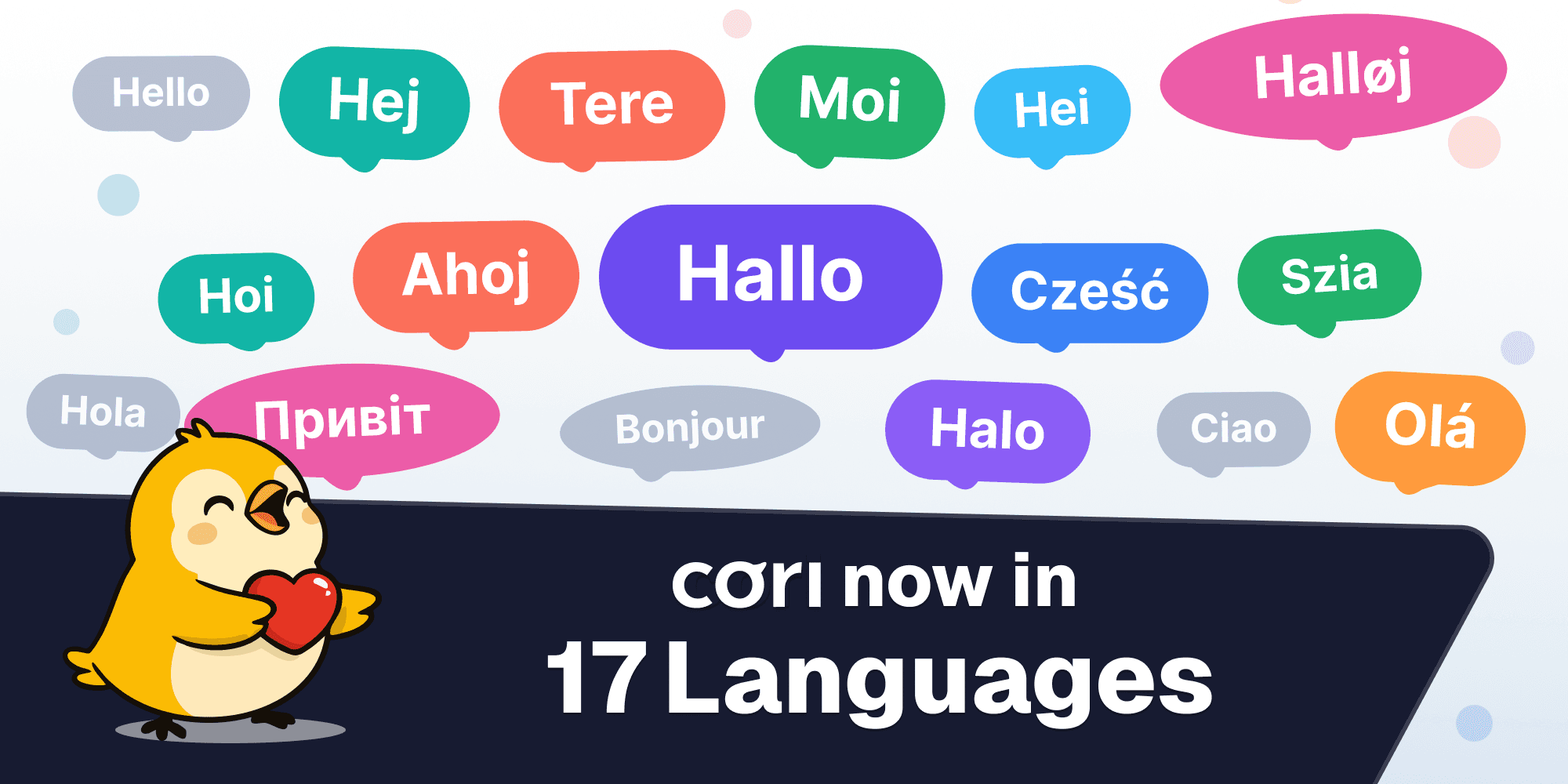 App per cori nella vostra lingua: cori ora è disponibile in 17 lingue