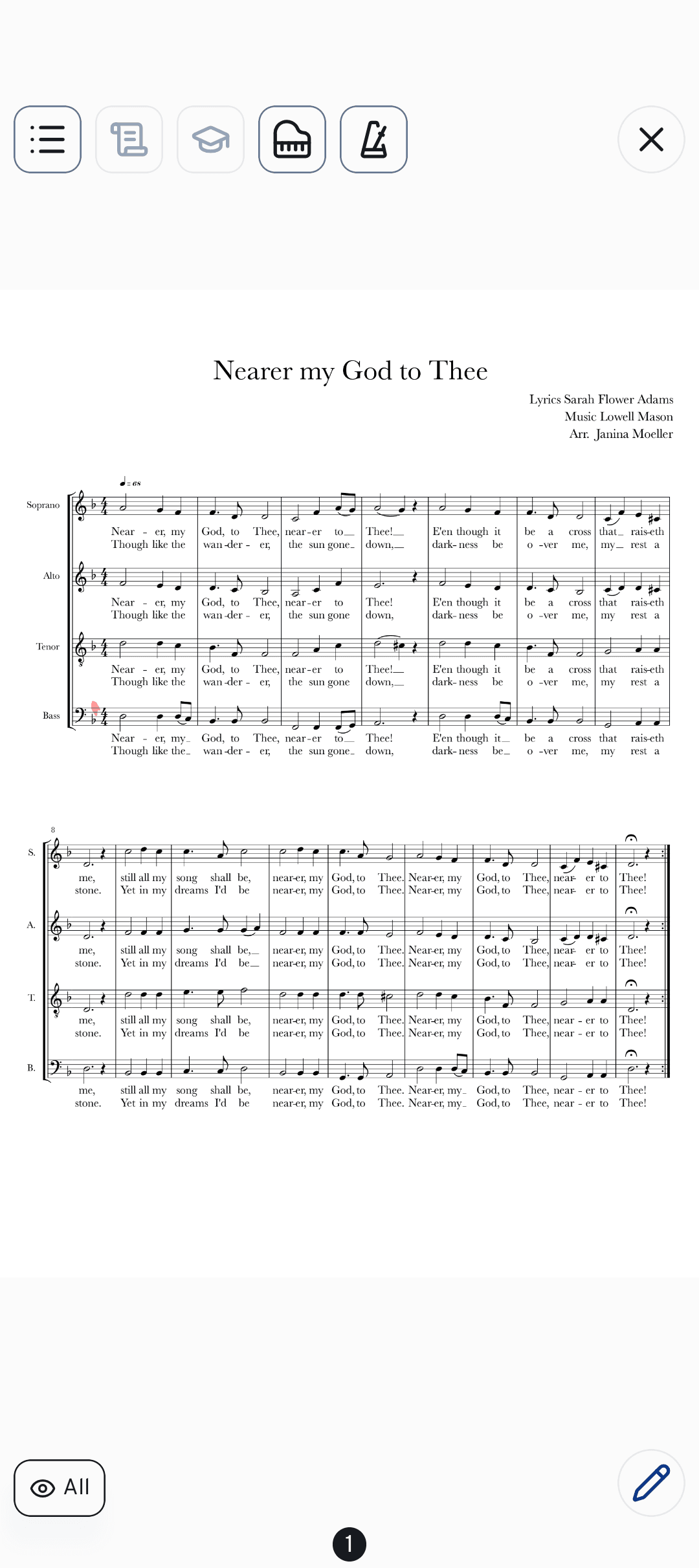 Using the metronome and overlay piano