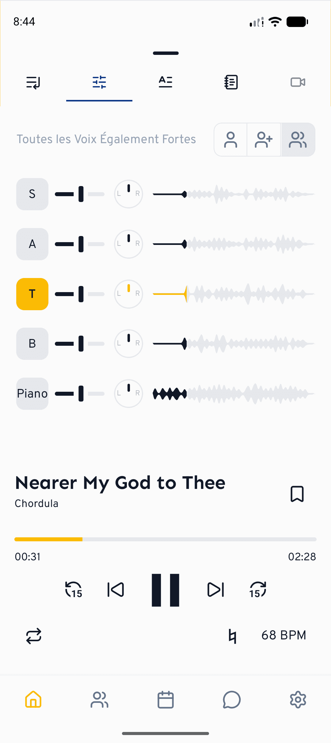 Écouter et travailler les chants