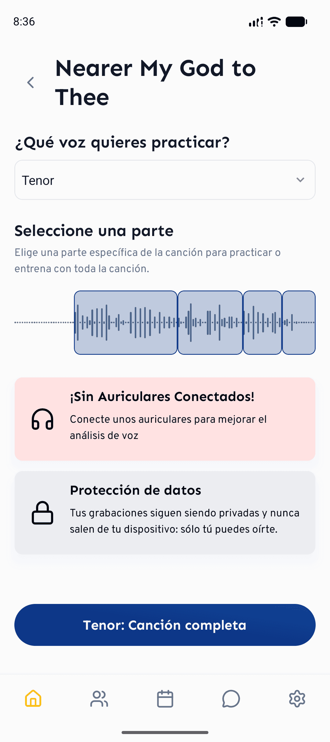 Practicar con Canta con nosotros y ejercicios